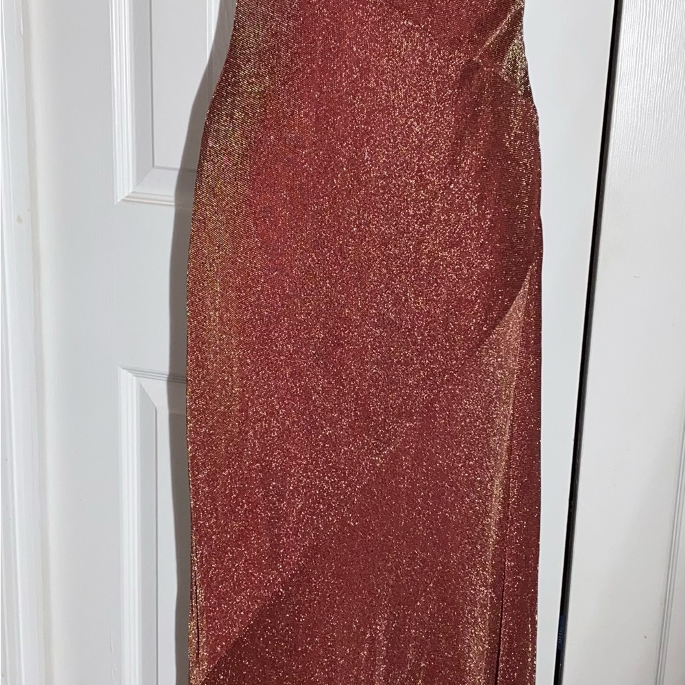 De-Laru By Sheila Yen Dress Size 5 EUC Maxi Shimmer Y2K Evening Party Sexy  AA04